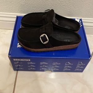 Birkenstock Black Suede Clogs